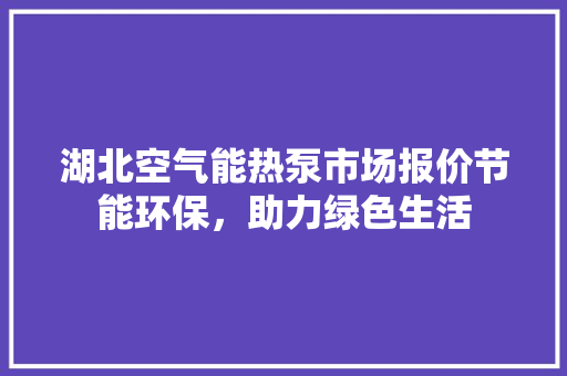 湖北空气能热泵市场报价节能环保，助力绿色生活 家电维修