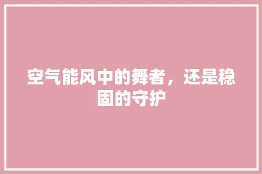 空气能风中的舞者，还是稳固的守护