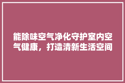 能除味空气净化守护室内空气健康，打造清新生活空间 墙体维修