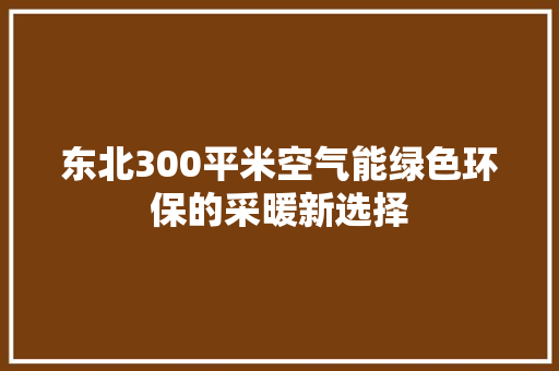 东北300平米空气能绿色环保的采暖新选择