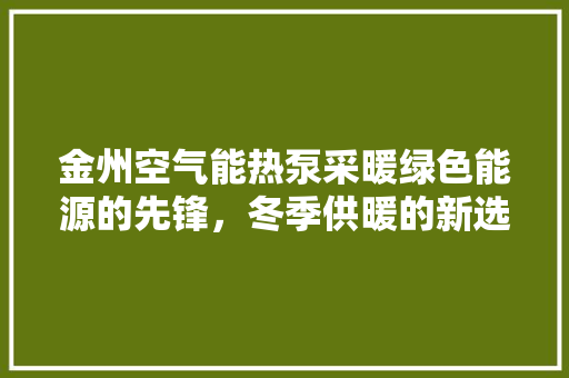 金州空气能热泵采暖绿色能源的先锋，冬季供暖的新选择