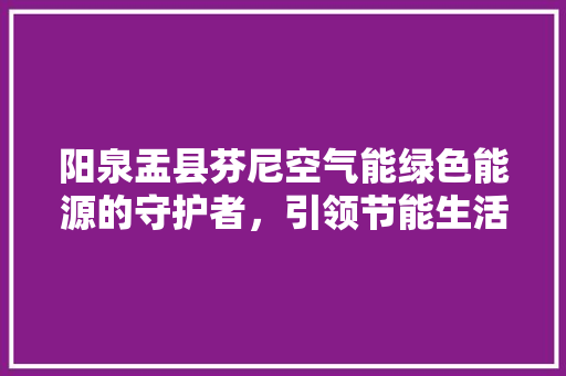 阳泉盂县芬尼空气能绿色能源的守护者，引领节能生活新风尚