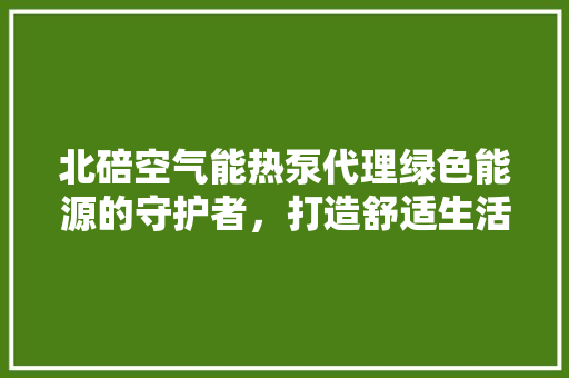 北碚空气能热泵代理绿色能源的守护者，打造舒适生活新篇章
