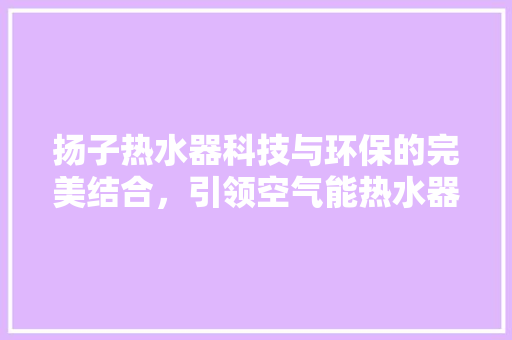 扬子热水器科技与环保的完美结合，引领空气能热水器新潮流