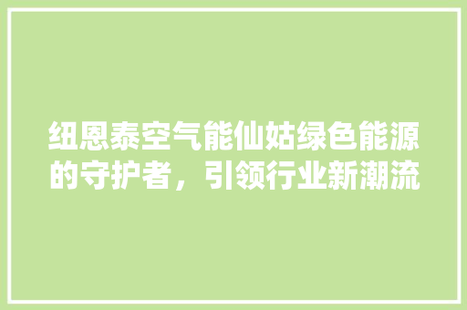纽恩泰空气能仙姑绿色能源的守护者，引领行业新潮流 汽车维修