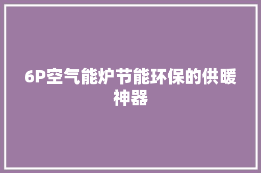 6P空气能炉节能环保的供暖神器