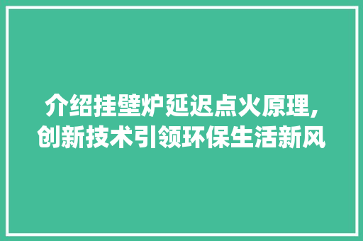 介绍挂壁炉延迟点火原理,创新技术引领环保生活新风尚_挂壁炉延迟点火原理图讲解 介绍挂壁炉延迟点火原理,创新技术引领环保生活新风尚_挂壁炉延迟点火原理图讲解 综合便民