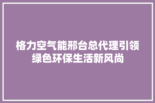 格力空气能邢台总代理引领绿色环保生活新风尚 厨房维修