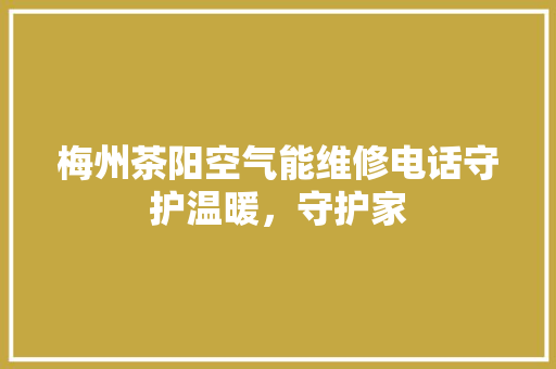 梅州茶阳空气能维修电话守护温暖，守护家