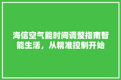 海信空气能时间调整指南智能生活，从精准控制开始 墙体维修