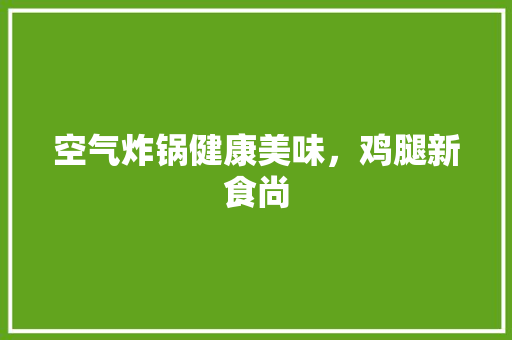 空气炸锅健康美味，鸡腿新食尚