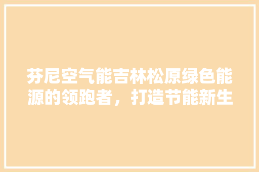 芬尼空气能吉林松原绿色能源的领跑者，打造节能新生活 汽车维修