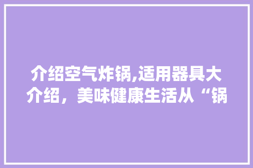 介绍空气炸锅,适用器具大介绍，美味健康生活从“锅”开始_空气炸锅能放的器具 介绍空气炸锅,适用器具大介绍，美味健康生活从“锅”开始_空气炸锅能放的器具 家电维修