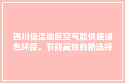 四川低温地区空气能供暖绿色环保，节能高效的新选择