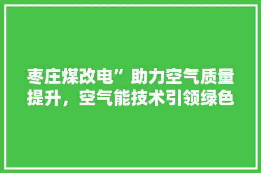 枣庄煤改电”助力空气质量提升，空气能技术引领绿色发展新潮流