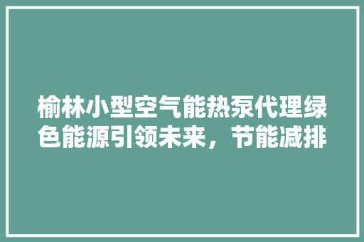 榆林小型空气能热泵代理绿色能源引领未来，节能减排新选择