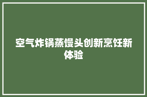 空气炸锅蒸馒头创新烹饪新体验