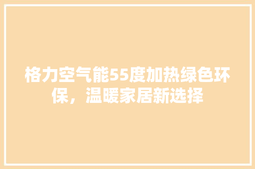 格力空气能55度加热绿色环保，温暖家居新选择