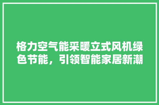 格力空气能采暖立式风机绿色节能，引领智能家居新潮流 汽车维修