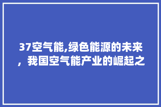 37空气能,绿色能源的未来，我国空气能产业的崛起之路_37空气能 37空气能,绿色能源的未来，我国空气能产业的崛起之路_37空气能 墙体维修