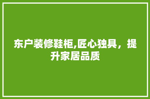 东户装修鞋柜,匠心独具，提升家居品质