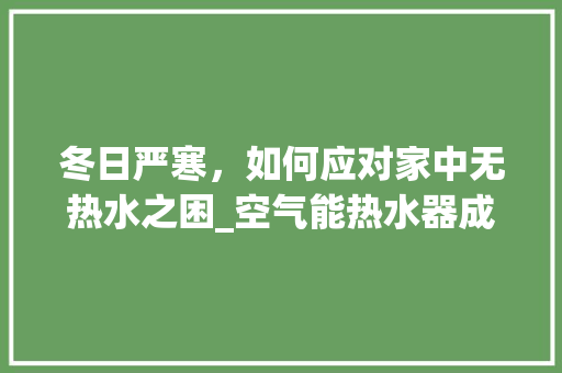 冬日严寒，如何应对家中无热水之困_空气能热水器成家庭取暖新宠_下雪空气能没热水