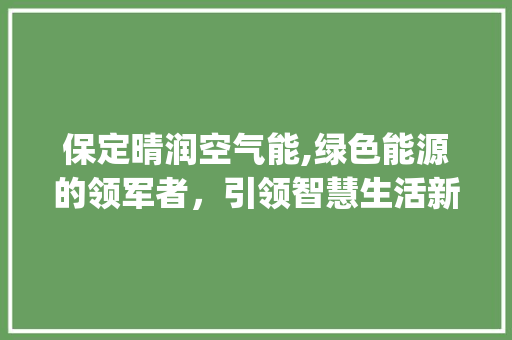 保定晴润空气能,绿色能源的领军者，引领智慧生活新风尚_保定晴润空气能 保定晴润空气能,绿色能源的领军者，引领智慧生活新风尚_保定晴润空气能 综合便民