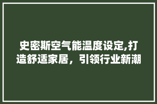 史密斯空气能温度设定,打造舒适家居，引领行业新潮流_史密斯空气能温度设定 史密斯空气能温度设定,打造舒适家居，引领行业新潮流_史密斯空气能温度设定 厨房维修
