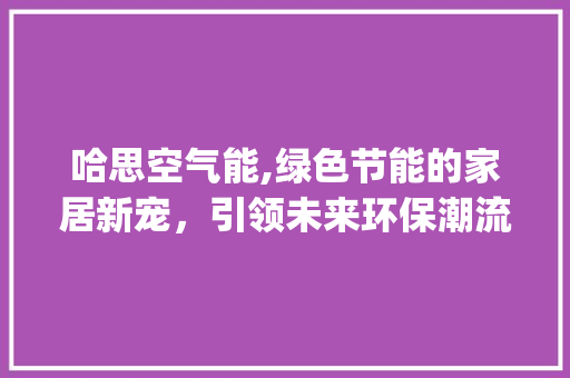 哈思空气能,绿色节能的家居新宠，引领未来环保潮流_哈思空气能功率