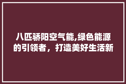 八匹骄阳空气能,绿色能源的引领者，打造美好生活新篇章_八匹骄阳空气能 八匹骄阳空气能,绿色能源的引领者，打造美好生活新篇章_八匹骄阳空气能 家电维修
