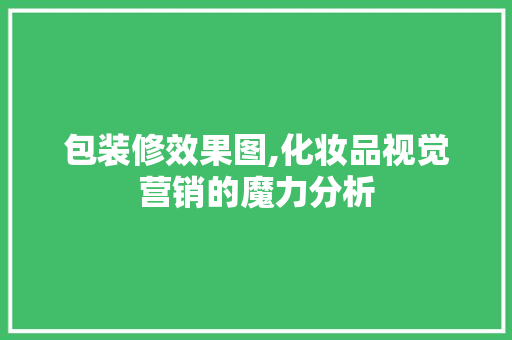 包装修效果图,化妆品视觉营销的魔力分析