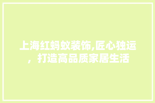 上海红蚂蚁装饰,匠心独运，打造高品质家居生活 上海红蚂蚁装饰,匠心独运，打造高品质家居生活 墙体维修