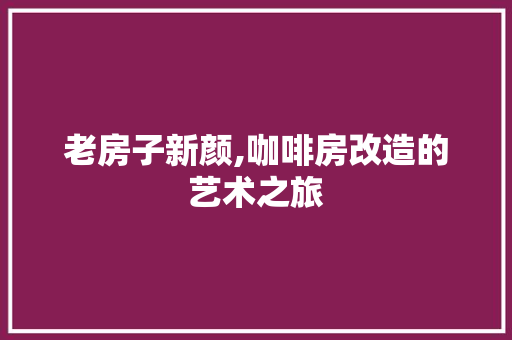 老房子新颜,咖啡房改造的艺术之旅