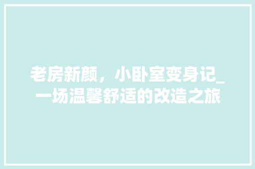 老房新颜，小卧室变身记_一场温馨舒适的改造之旅