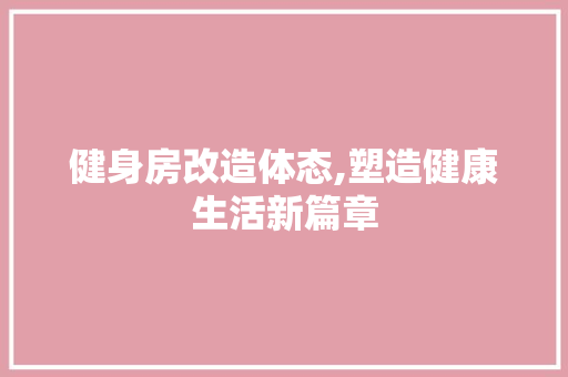 健身房改造体态,塑造健康生活新篇章 墙体维修