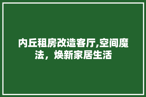 内丘租房改造客厅,空间魔法，焕新家居生活