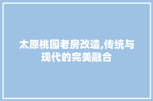 太原桃园老房改造,传统与现代的完美融合 墙体维修
