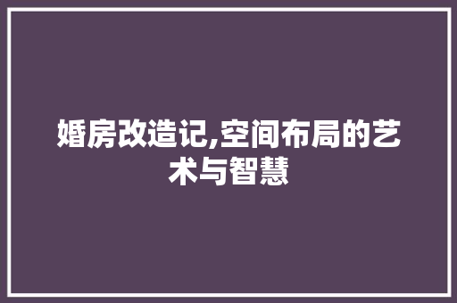 婚房改造记,空间布局的艺术与智慧 墙体维修
