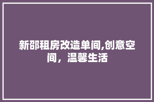 新邵租房改造单间,创意空间，温馨生活 厨房维修