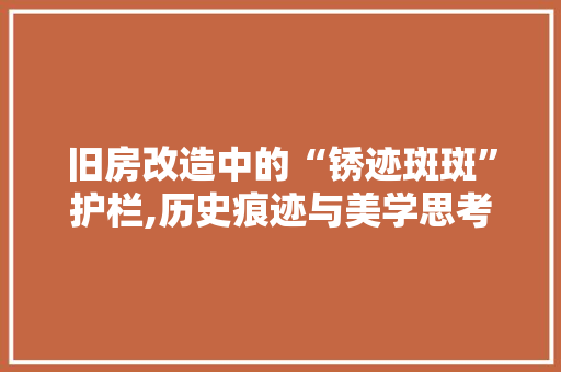 旧房改造中的“锈迹斑斑”护栏,历史痕迹与美学思考 家电维修