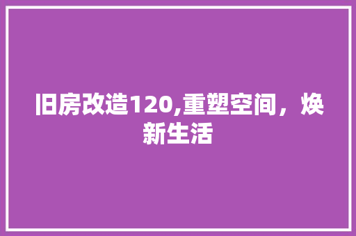 旧房改造120,重塑空间，焕新生活 家电维修