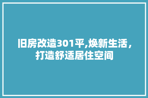 旧房改造301平,焕新生活，打造舒适居住空间 墙体维修