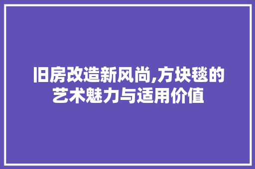 旧房改造新风尚,方块毯的艺术魅力与适用价值 家电维修